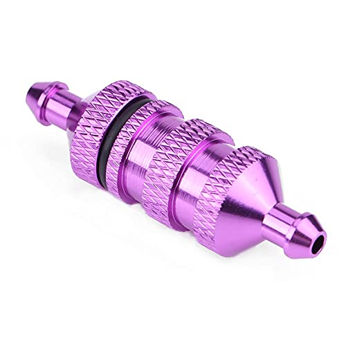 HSP RC Oil Fuel Filter High Performance Aluminum Alloy Upgrade Part for 1/8 1/10 Scale RC Model Cars Gold Blue Purple 36mm 5g (Purple)