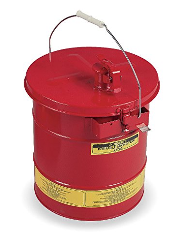 Image of Justrite 27705 24-Gauge Coated Steel Portable Mixing Tank, 5 Gallon Capacity, Red