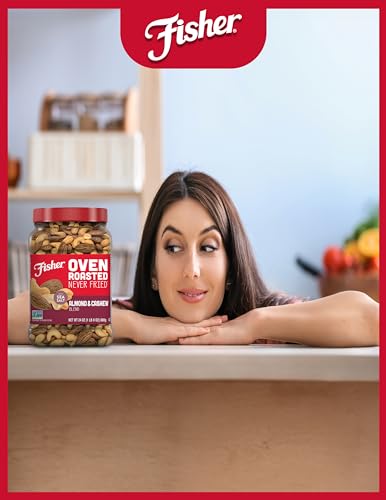Image of Fisher Oven Roasted Never Fried Almond & Cashew Blend, 24 Ounces