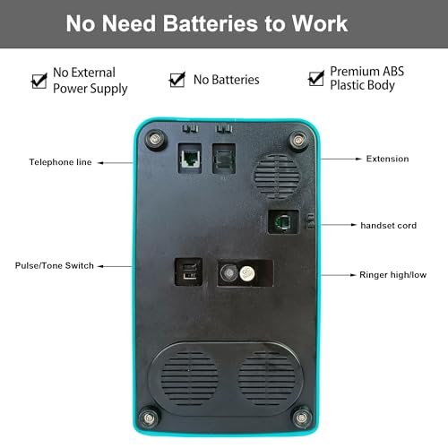 Image of TelPal Retro Corded Landline Phone Antique Vintage Phone with Old Fashion Rotary Dial Keypad, Decorative Classic 80s Phone for Gift