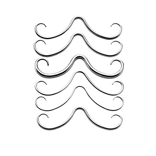 BodyJewelryOnline Erwachsenen-316L chirurgischer Stahl Septum Schnurrbart Nase Ring Heinemann (12G - 2MM) Cover