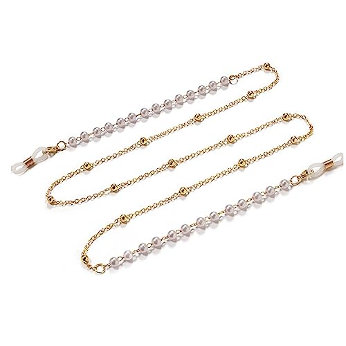 Perle à la main ronde perle chaîne lunettes argent clip perles - 2
