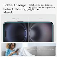 Spigen EZ Fit Schutzfolie [2 Stück] für iPhone 16 Plus, iPhone 15 Plus – Ansicht 5