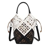 Purses and Handbags for women Designer Bucket Bag Fashion Top Handle Satchel Shoulder Bags (Black)