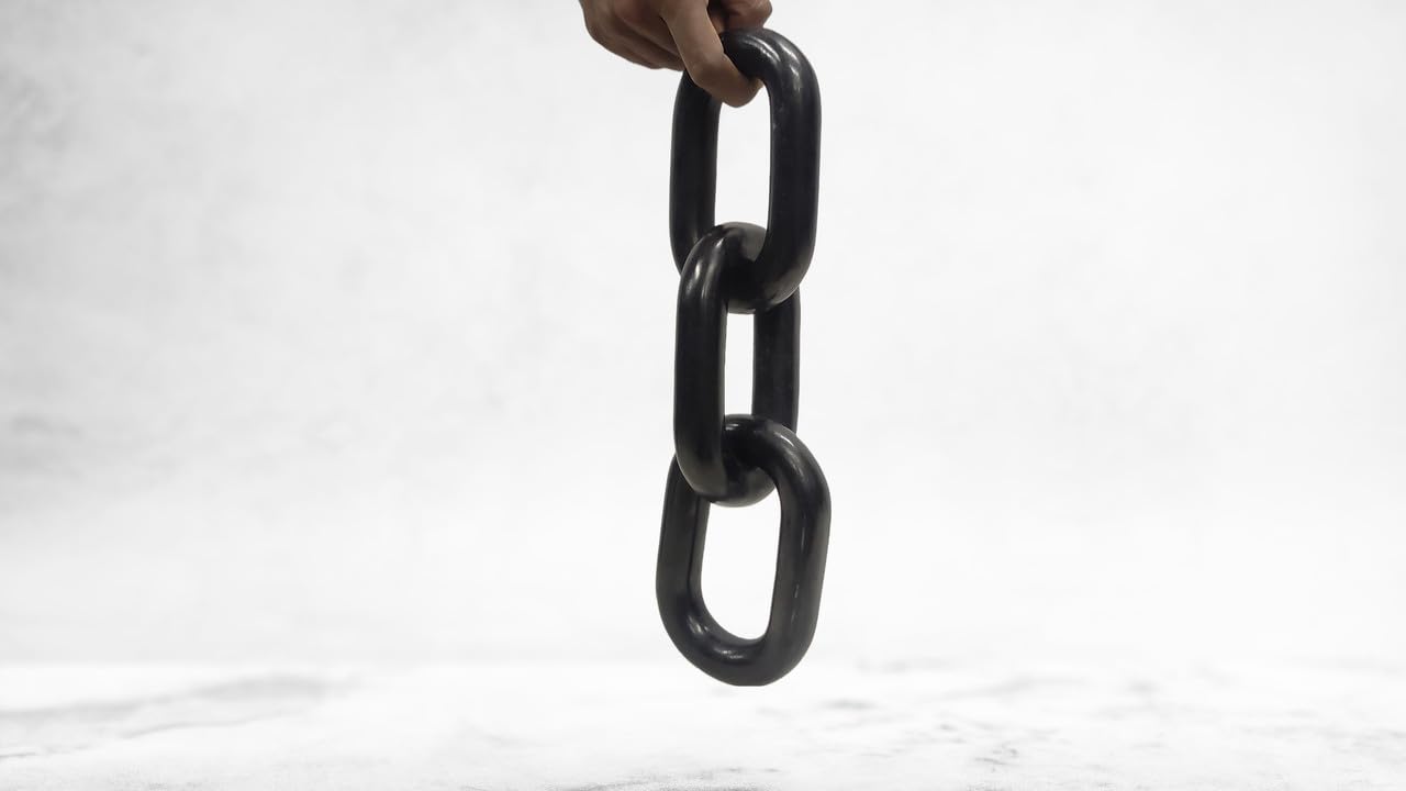 Escultura de cadena de eslabones de mármol negro | Decoración de cadena de eslabones | Nudo de mármol | Eslabón de mármol | Decoración del hogar | Cadena de mármol | Arte de cadena (SIN UNIÓN)