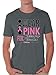 Men's I Wear Pink For Someone Special T-shirt Cancer Shirt + Cancer Necklace XL Charcoal