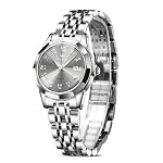 OLEVS Armbanduhr Damen, Kleine Gesicht Edelstahl Damen Kleideruhren, Luxus Diamant Analoger Quarz Watches for Women, Wasserdicht Damenuhr mit Datumsanzeige