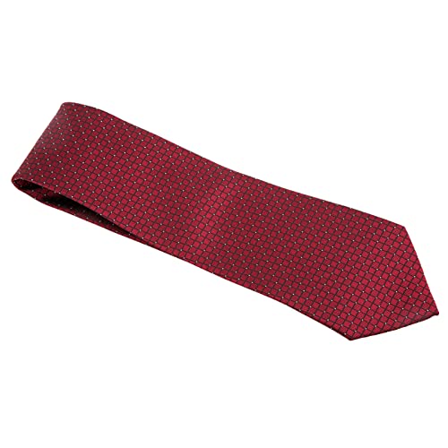 Gravatas vermelhas masculinas, kit de gravata estilo clássico de fio de poliéster gravatas masculina