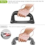 SELEWARE Push Up Bars Pushup Stands Handstand Bars, Soft Rubber Handle Provide Comfy Grip, Fit for Calisthenics, Fitness, Floor strength training, Stable and Sturdy Construction Support 500 lbs - Image 3