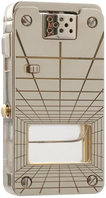 Cool Lighter, Refillable Kerosene Retro Lighter with Visible Fuel Tank Cigar Lighter, Cigarette Lighter, Gift for Men(C)