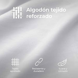 Funda de Almohada 40×70 Algodón Reforzado (Pack de 2) – Blanco – Tela Apretada de 57 Hilos/cm² – Funda Almohada 40 x 70 – Certificación Oeko Tex – Dreamzie