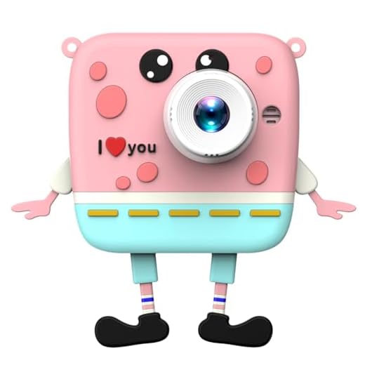 ACAGALA Câmera Digital Fofa 1080P Câmera infantil de 20MP Câmera infantil Câmera infantil de desenho animado Câmera selfie para meninos e meninas Zoom digital 4X Tela IPS de 2,0 polegadas