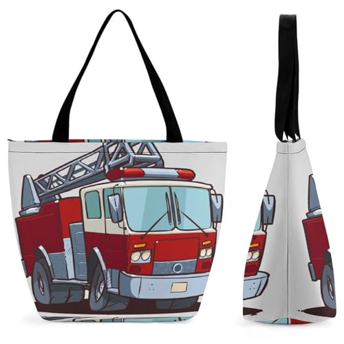 Sac de voyage camion de pompiers fini le désordre avec ce grand cabas femme