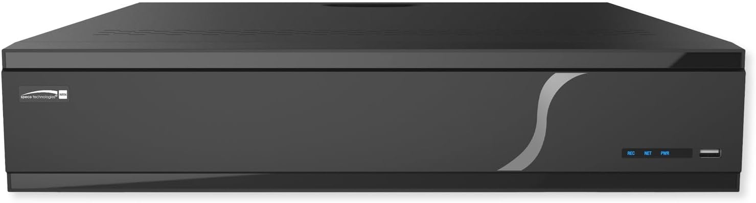 Speco N32NRN12TB 32-Channel 4K NVR with Facial Recognition and Smart Analytics, 12 TB
