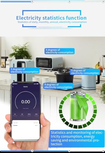 Regleta inteligente Offgridtec con 4 enchufes + 2 puertos USB-A y 2 puertos USB-C con aplicación Smart Life o Tuya, cable de 1,5 m (1 unidad) - imagen 2