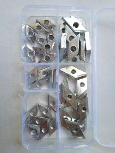 Generic 40pcs M5/M6 For Standard 3030/4040 Series T Sliding Nut Rhombus Nuts Assortment