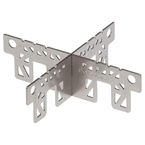 Evernew Titanium Alcohol Stove Cross Stand, Sand Leather Cover
