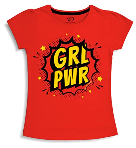 Image of X2O Girls Half sleeeves Cotton Tshirt with Cute Prints and Fun Colors(Pack of 1)