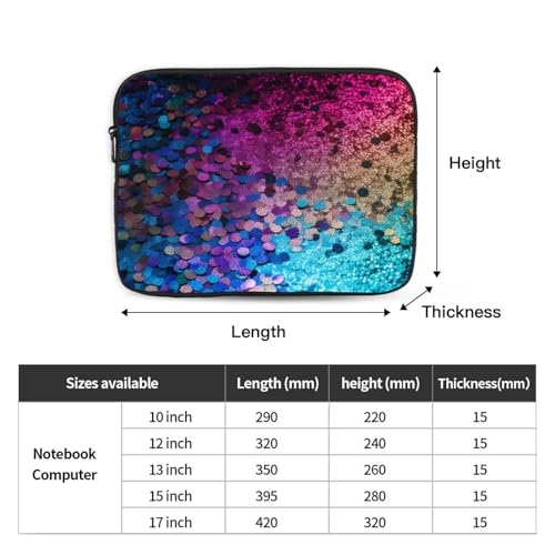 Funda para portátil de 13 pulgadas con lentejuelas y diseño glitter miniatura 2