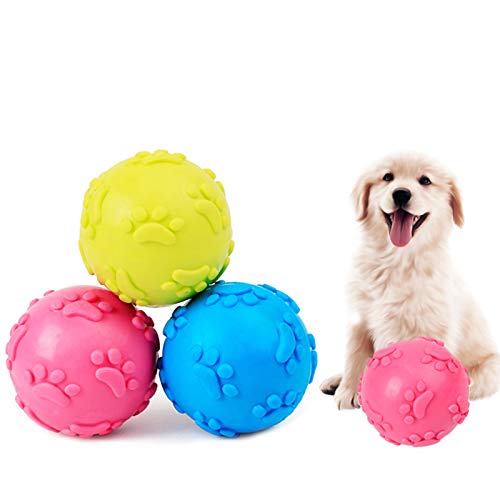 Kit 3 Bolas Bolinhas Com Apito Pet Cães Cachorros Pequeno Médio (Kit 3 Redonda)