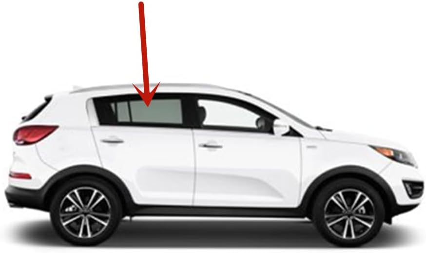 Tempered Factory Privacy Tinted Passenger Right Side Rear Door Window Door Glass Compatible with Kia Sportage 2011-2016 Models