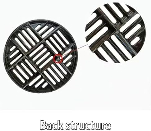 Round Cast Iron Drain Grate Cover for Sewer, 24.8in (63cm) – Durable Drainage Grate Replacement for Garden, Yard, Catch Basin & Lawn Strainer Solutions