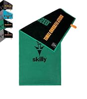 skilly FBT120 Fitness Handtuch I 120x50cm I Designed in Deutschland hergestellt in Portugal I Funktionshandtuch mit Antirutsch- Funktion aus hochwertiger Öko-Tex zertifizierter Baumwolle