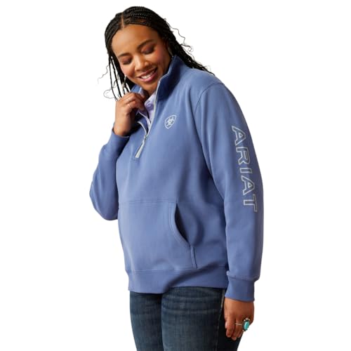 Image of ARIAT womens Logo 1 /2 Zip Sweatshirt