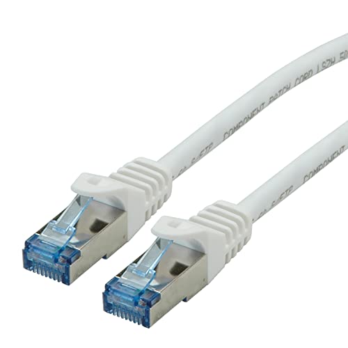 ROLINE Cordon LAN Cat 6A | Component Level | Câble réseau S/FTP Ethernet avec connecteur RJ45 | blanc 15 m