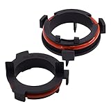 ★★★ 【Nota cálida】 COMPRUEBE EL MODELO DE SU COCHE ANTES DE COMPRARLO. Saque el adaptador original y compárelo con la imagen antes de comprarlo, puede asegurarse de que este soporte para adaptador de clip de faro h7 sea compatible con su automóvil. Alguna pregunta, por favor sientase libre de contactarnos.