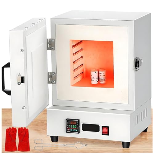 JXUANMM Four de Laboratoire, Four à moufle 2000 W à Haute température, Four intéelligent à Caisson 1150 ℃ pour Le Traitement de Bijoux et de plâtre