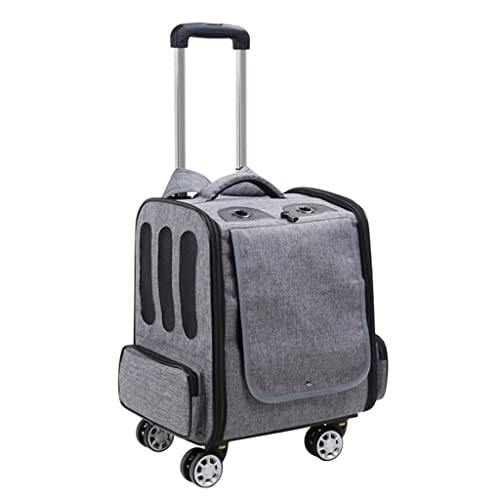 Valise de Voyage pour Animaux Chariot Pliable Chien Chat Sac Respirant