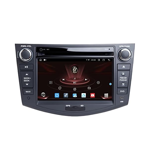 Car Multimedia GPS Navigation for Toyota RAV4 2006-2012 Double Din Android 13 Auto Radio Stereo CarPlay Support 4K Video (DVD Player, 7 inch Octa Core 4GB RAM 64GB ROM)