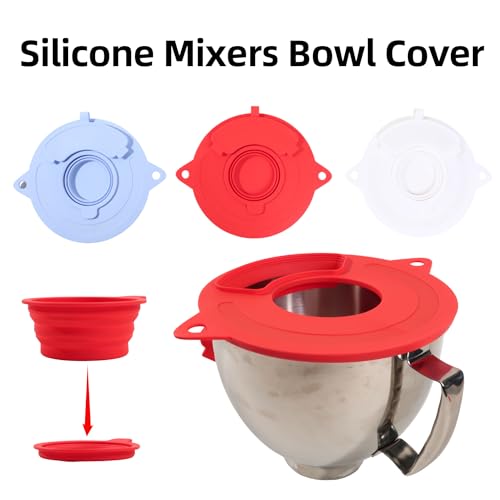 Couvercle bol mélangeur silicone bleu compatible robot KitchenAid - 3