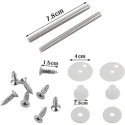 Heuskay Toilet Seat Hinges, Zinc Alloy, Black, Modern Style, Suitable for Wooden Resin & MDF Toilet Seats - Image 4