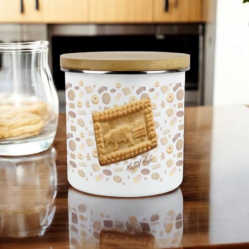 Regalos de alimentos gourmet Purely Home en tarro de galletas de leche malteada 3
