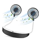 AUGYMER Portable Neck Fan, USB Personal Neck Fan 12hours 5200mAh Battery Operated Rechargeable...