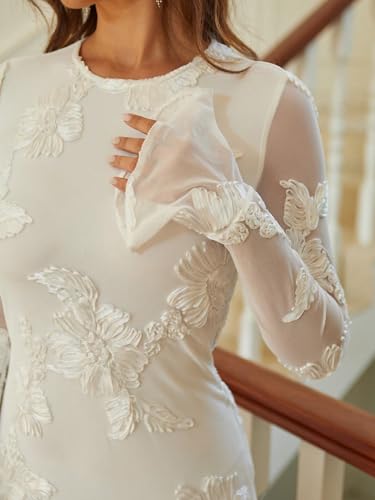 Women's Dress Long Sleeve Backless Dress With4