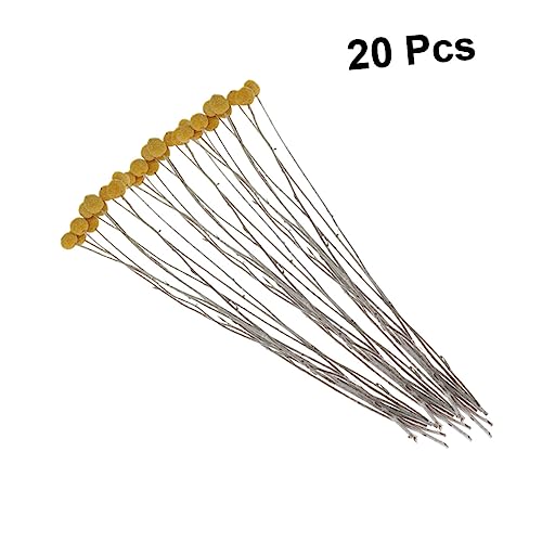 Cabilock 20 piezas flores secas Craspedia para decoración miniatura 5