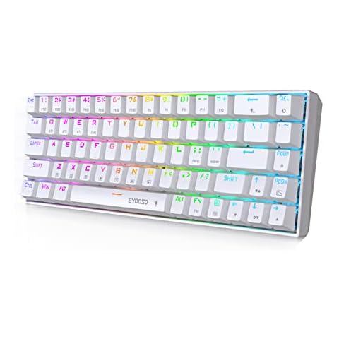 Teclado mecánico para juegos HUO JI con retroiluminación LED RGB, interruptor rojo Cover