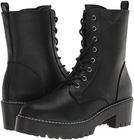 UNIONBAY Women's Rumble Combat Boot, Black, 10 | Image 6