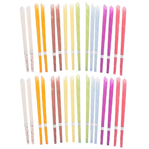 ZUNOXAZ 32 Unidades de Limpiadores de Oídos Forma de y Aromáticos Cera de Abejas Práctica Hogar Colores Surtidos para Cuidado y Limpieza Auricular Uso Personal y Profesional