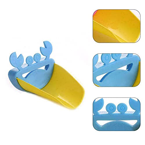 Image of AKOAK 1 Pack Faucet Extender Children Hand Washing Device Cute Cartoon Baby Hand Washing Water Tool Children Hand Washing Assistant Device Extension Device(Blue and Yellow)