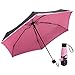 Produktbild JEVDES Mini-Regenschirm für Sonnige und Regnerische Tage, Anti-UV 6-Rippen-Taschenschirm Lightweight Compact für Frauen, Mädchen, Kinder (Rosa)