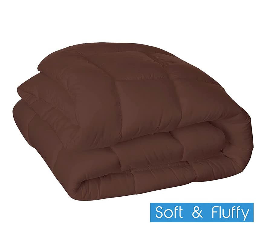 Image of Rajasthan Crafts Ultra Soft Microfiber Mattress Topper /Padding (Small Queen Bed (60inch x 72inch), Brown)