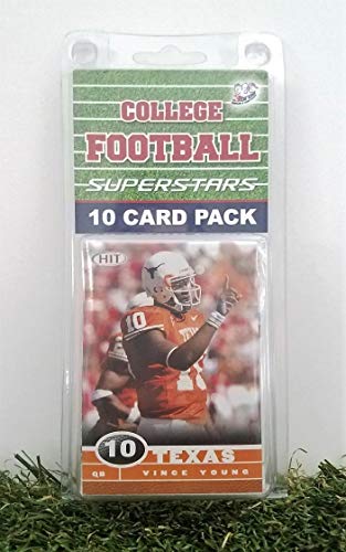Texas Longhorns- (10) Card Pack College Football Different Longhorn Superstars Starter Kit! Comes in Souvenir Case! Great Mix of Modern & Vintage Players for the Super Longhorns Fan! By 3bros
