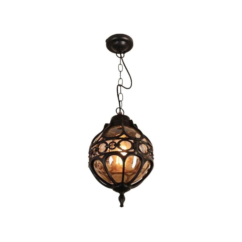 Żyrandole Żyrandol ogrodowy w stylu retro z ramą z winorośli na balkon i do restauracji(Black,87cm)