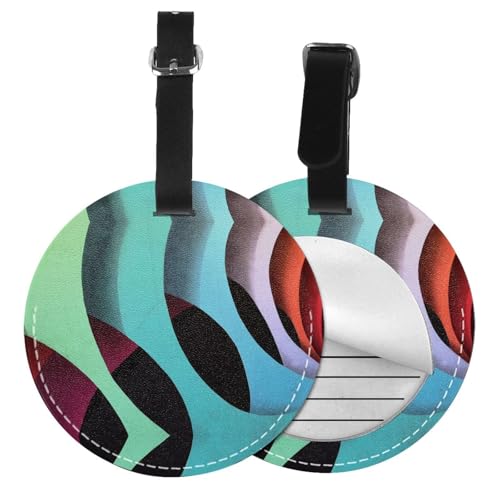 Étiquettes de bagage Colorful World PVC : lot de 6 porte-noms pour sac de voyage