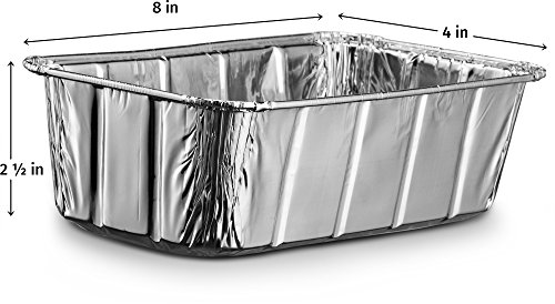[10 Pack - 2lb Loaf Size ] Propack Disposable Aluminum Foil Meal Prep Cookware Loaf Pans 8.5"x4.5"x2.5", Oven, Toaster, Grill, Cooking, Roasting, Broiling, Baking, Event, Take Out, Restaurant - Thumbnail 3