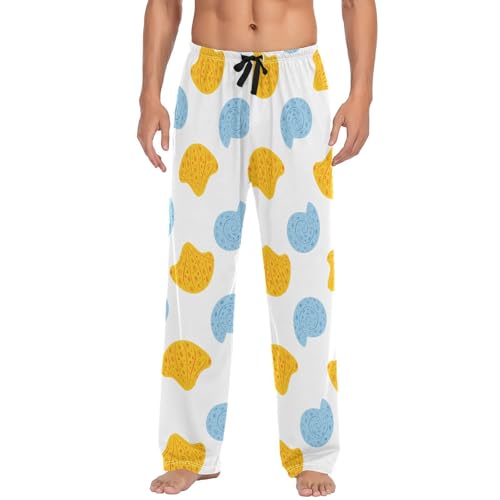 Pantalon de pyjama pour homme taille S en coton souple avec cordon